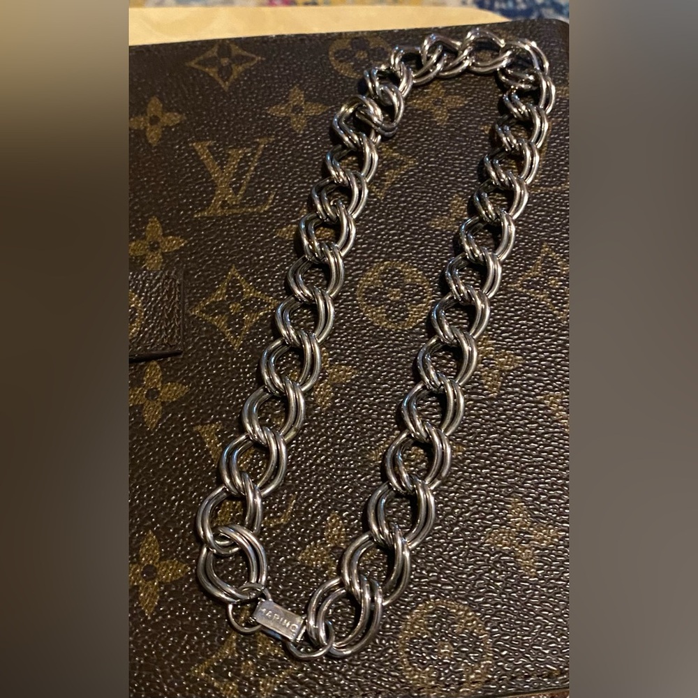 Vintage Marino silver choker 14 inch necklace MCM Retro Classic Grunge choker